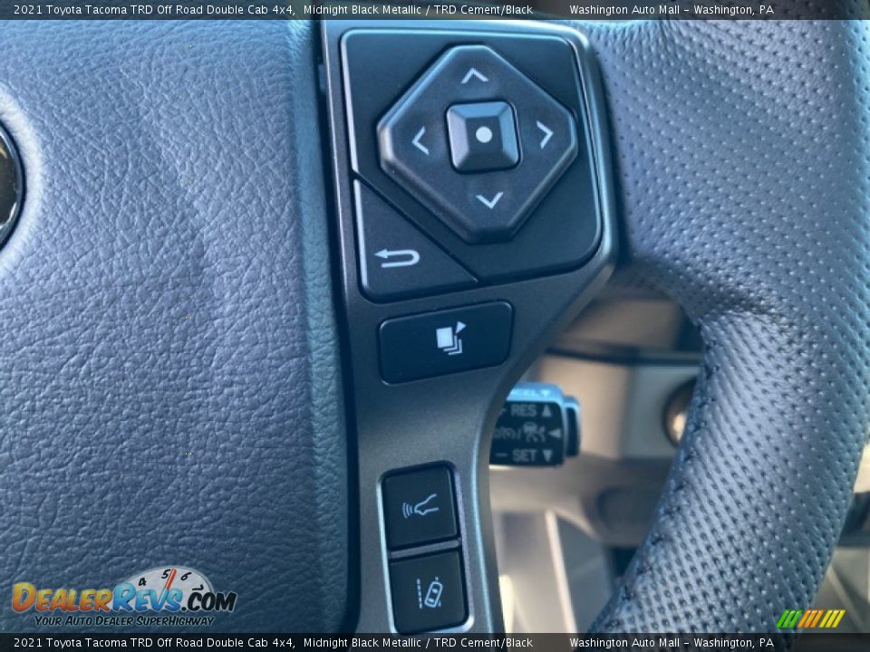2021 Toyota Tacoma TRD Off Road Double Cab 4x4 Midnight Black Metallic / TRD Cement/Black Photo #7