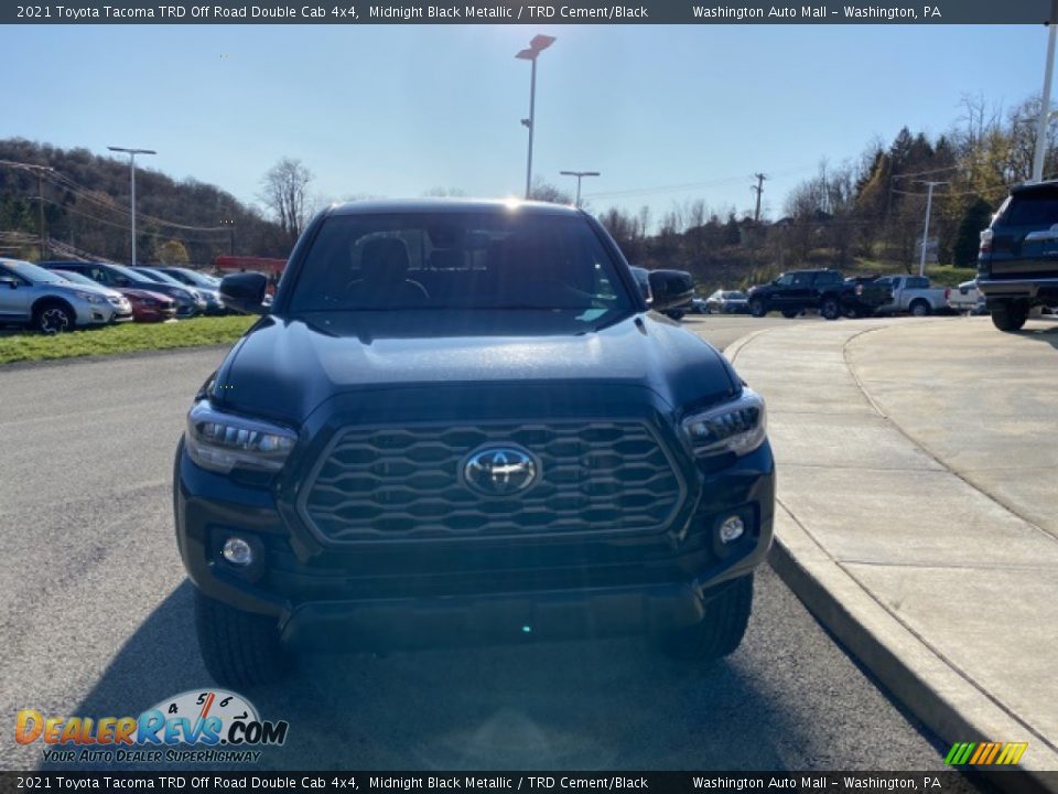 2021 Toyota Tacoma TRD Off Road Double Cab 4x4 Midnight Black Metallic / TRD Cement/Black Photo #9