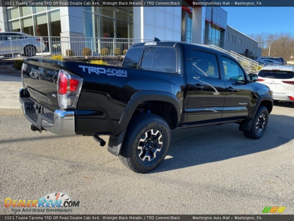 2021 Toyota Tacoma TRD Off Road Double Cab 4x4 Midnight Black Metallic / TRD Cement/Black Photo #11