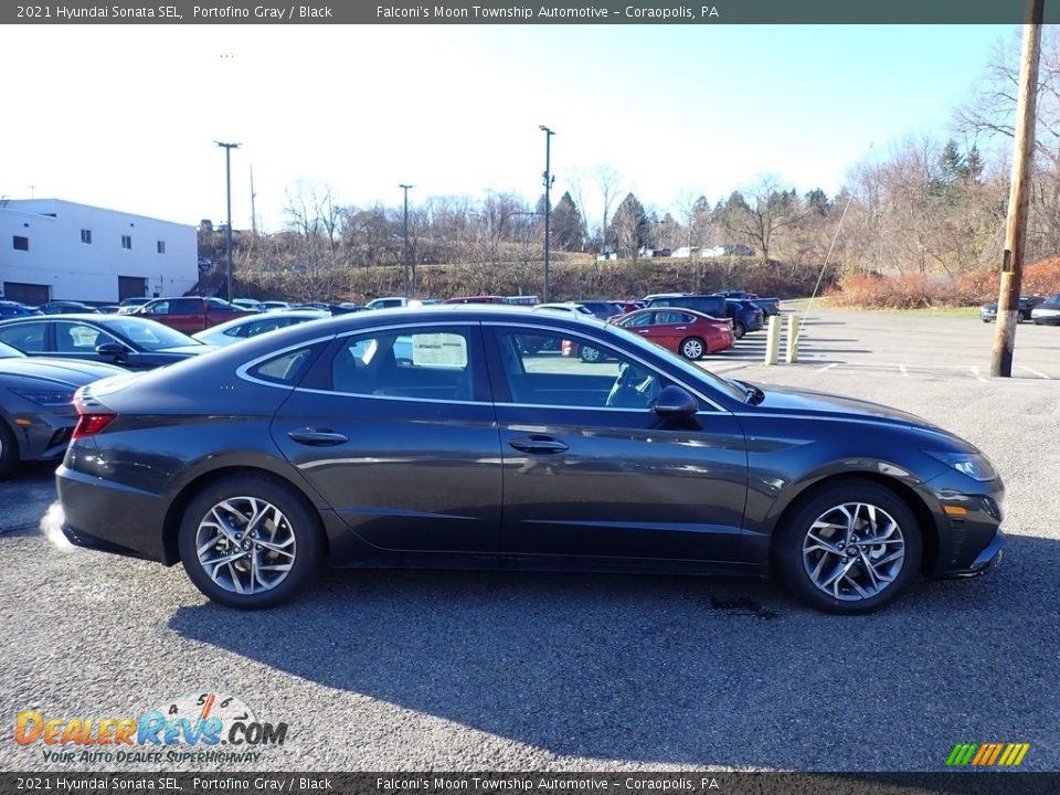 2021 Hyundai Sonata SEL Portofino Gray / Black Photo #1