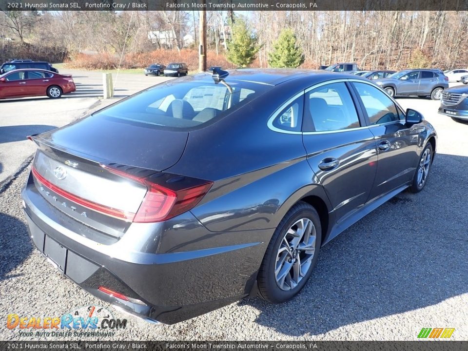 2021 Hyundai Sonata SEL Portofino Gray / Black Photo #2