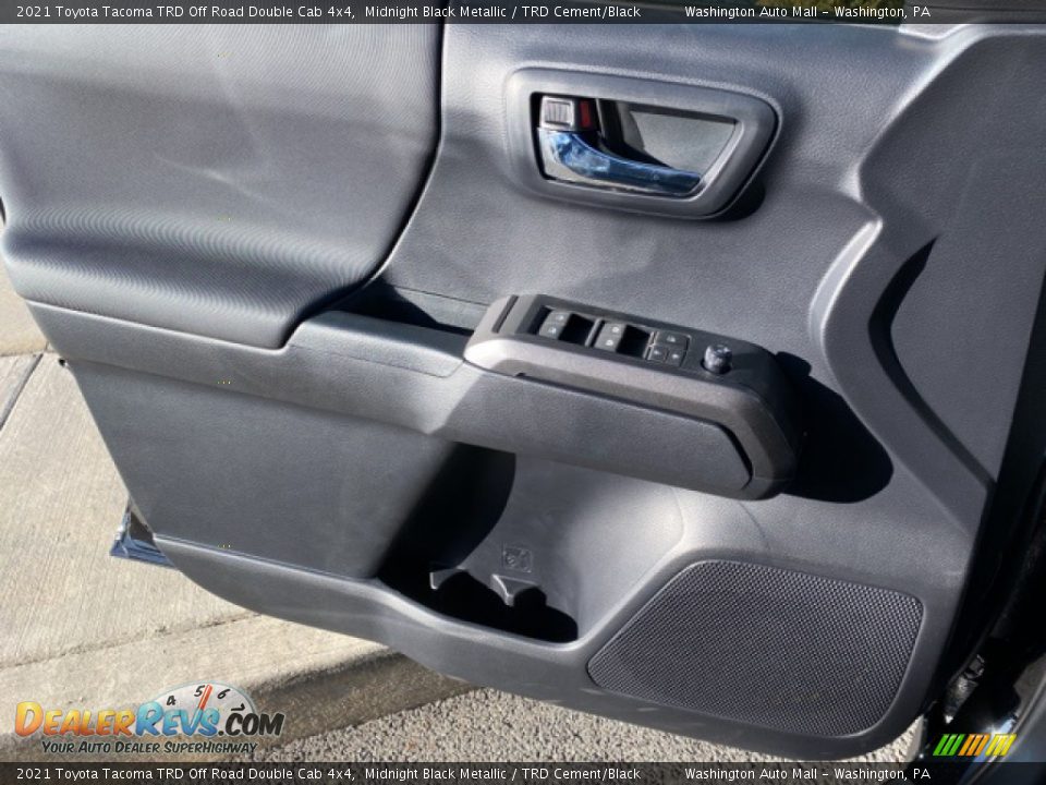 2021 Toyota Tacoma TRD Off Road Double Cab 4x4 Midnight Black Metallic / TRD Cement/Black Photo #15