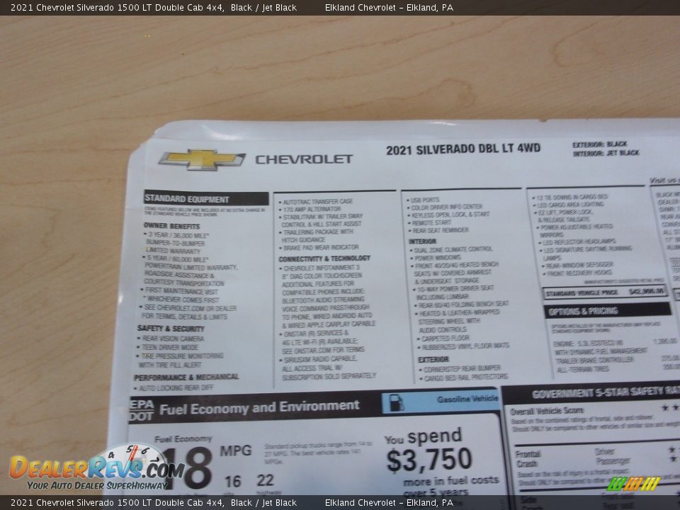 2021 Chevrolet Silverado 1500 LT Double Cab 4x4 Black / Jet Black Photo #32