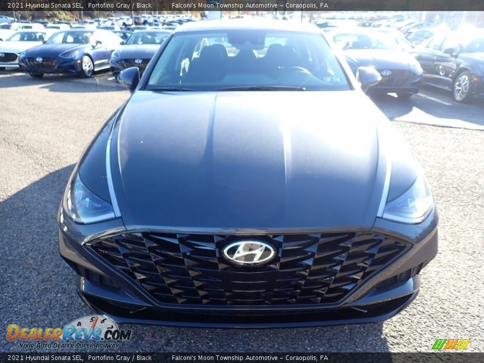 2021 Hyundai Sonata SEL Portofino Gray / Black Photo #4