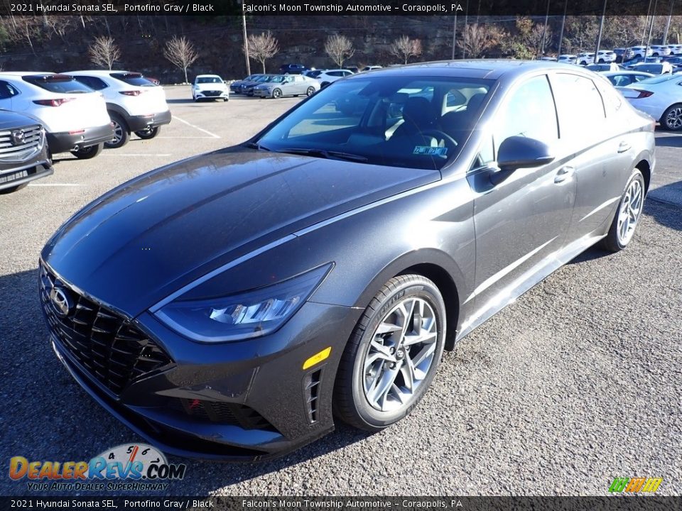 2021 Hyundai Sonata SEL Portofino Gray / Black Photo #5
