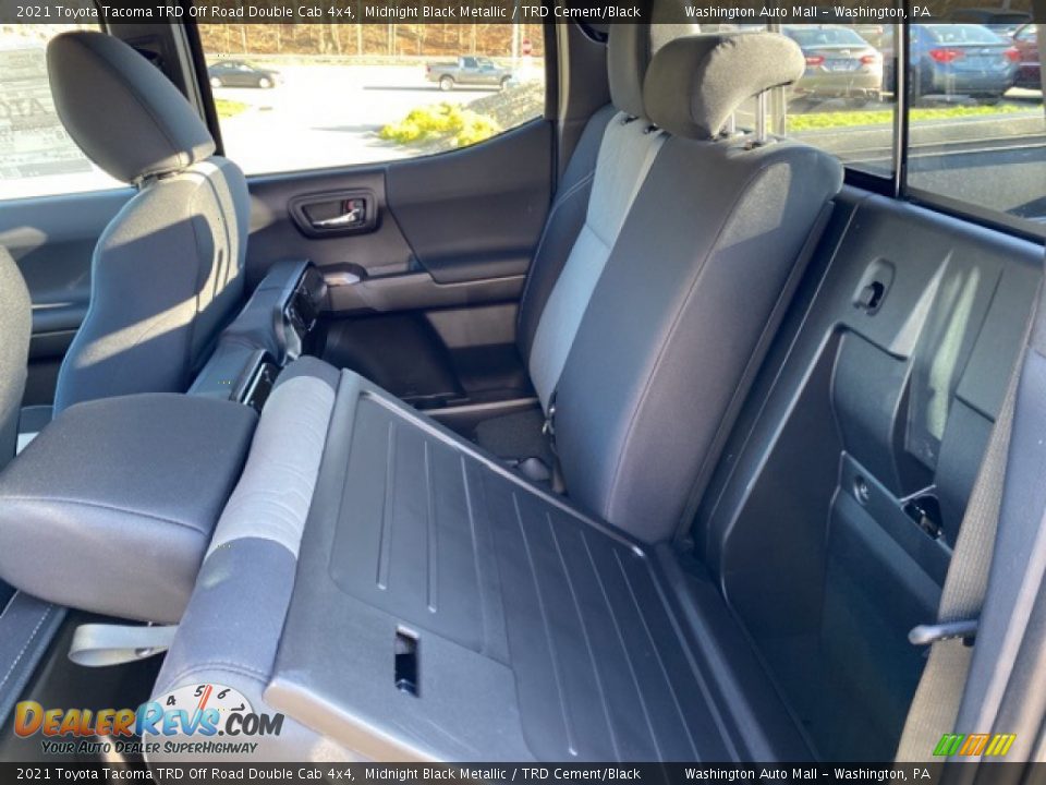 2021 Toyota Tacoma TRD Off Road Double Cab 4x4 Midnight Black Metallic / TRD Cement/Black Photo #18