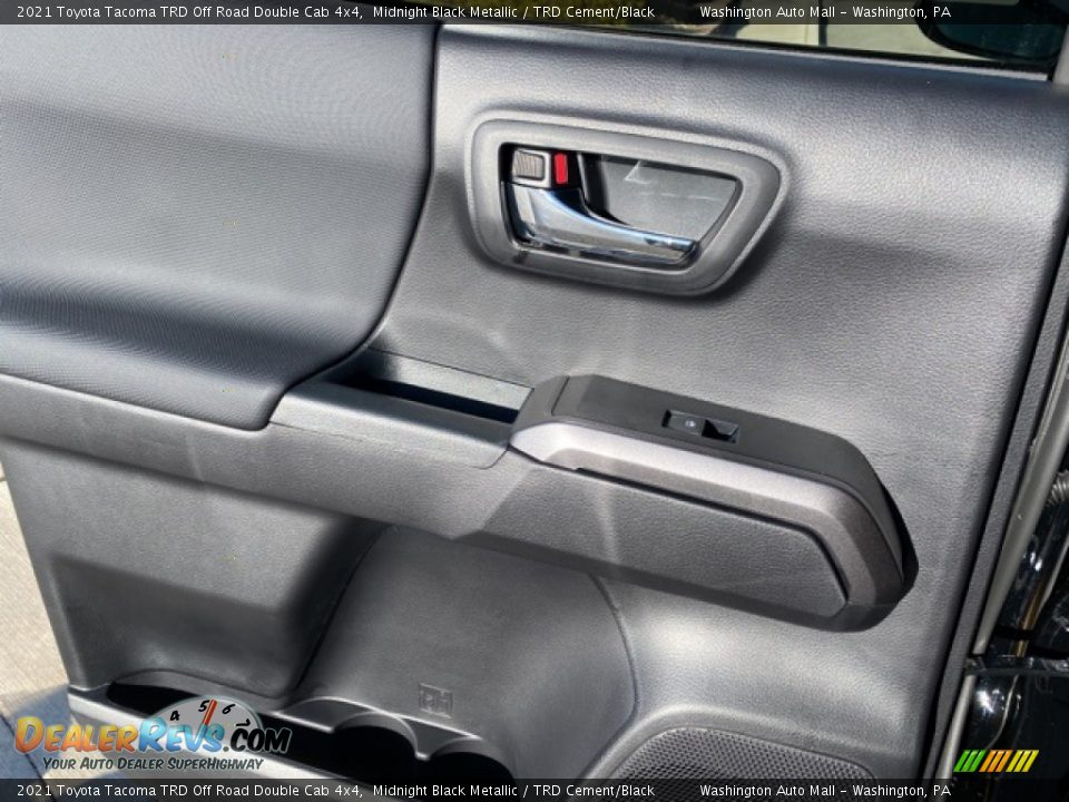2021 Toyota Tacoma TRD Off Road Double Cab 4x4 Midnight Black Metallic / TRD Cement/Black Photo #19