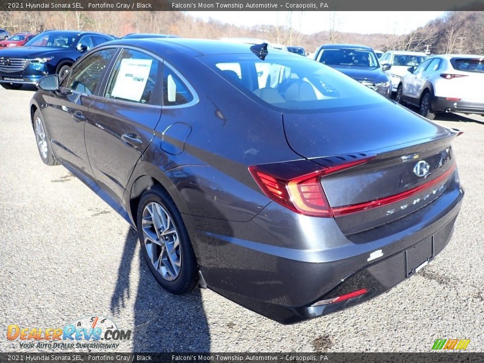 2021 Hyundai Sonata SEL Portofino Gray / Black Photo #6