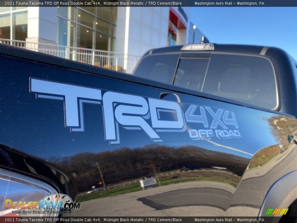 2021 Toyota Tacoma TRD Off Road Double Cab 4x4 Midnight Black Metallic / TRD Cement/Black Photo #21