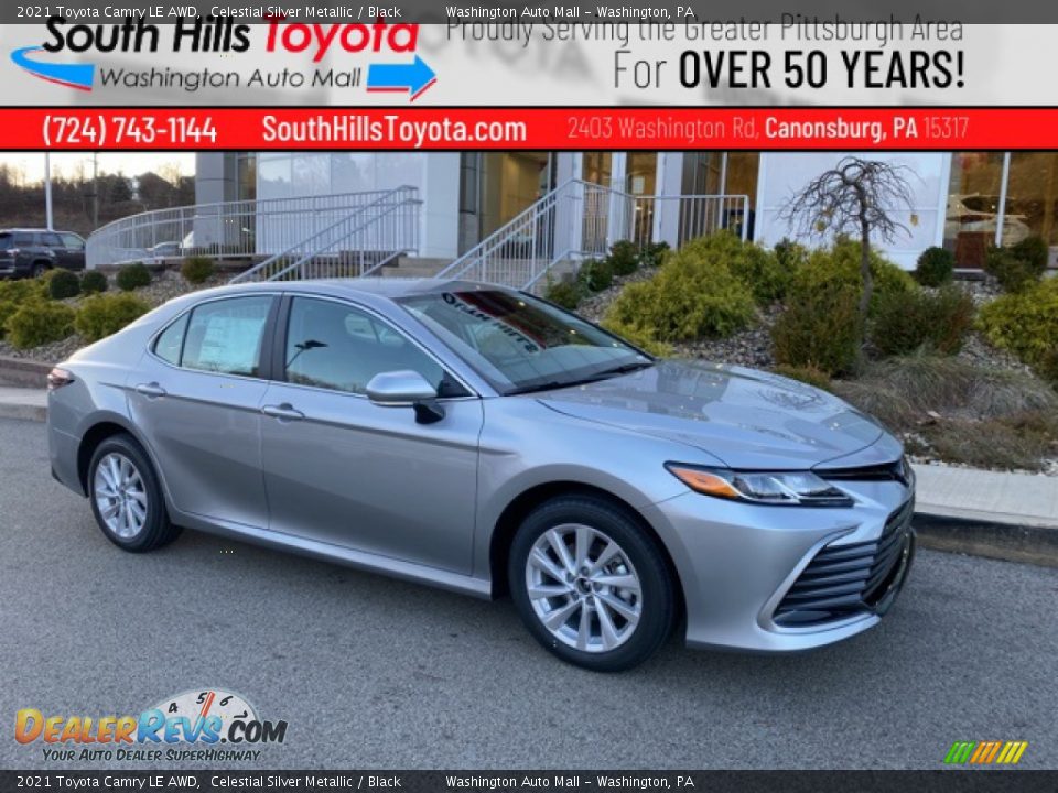 2021 Toyota Camry LE AWD Celestial Silver Metallic / Black Photo #1