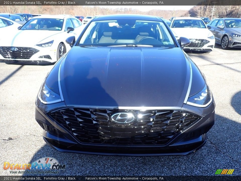 2021 Hyundai Sonata SEL Portofino Gray / Black Photo #3