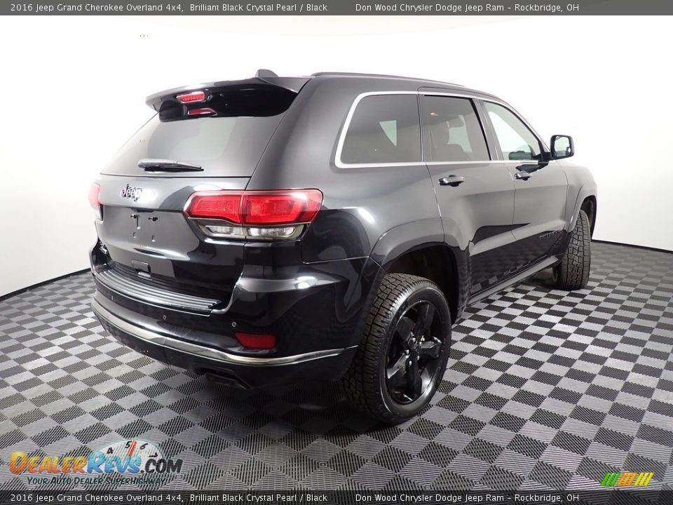 2016 Jeep Grand Cherokee Overland 4x4 Brilliant Black Crystal Pearl / Black Photo #20