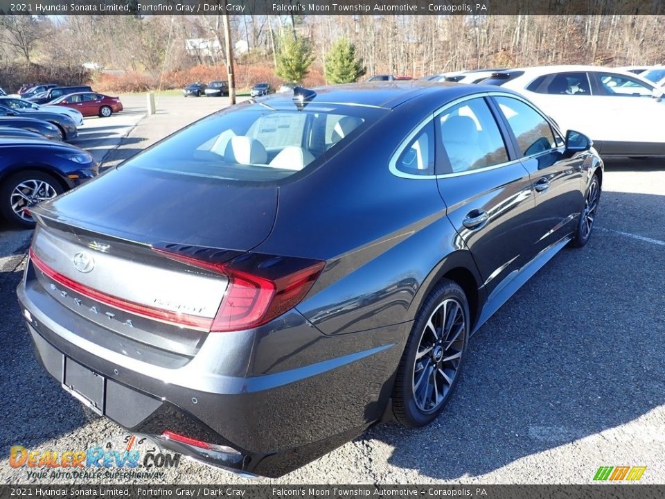 2021 Hyundai Sonata Limited Portofino Gray / Dark Gray Photo #2