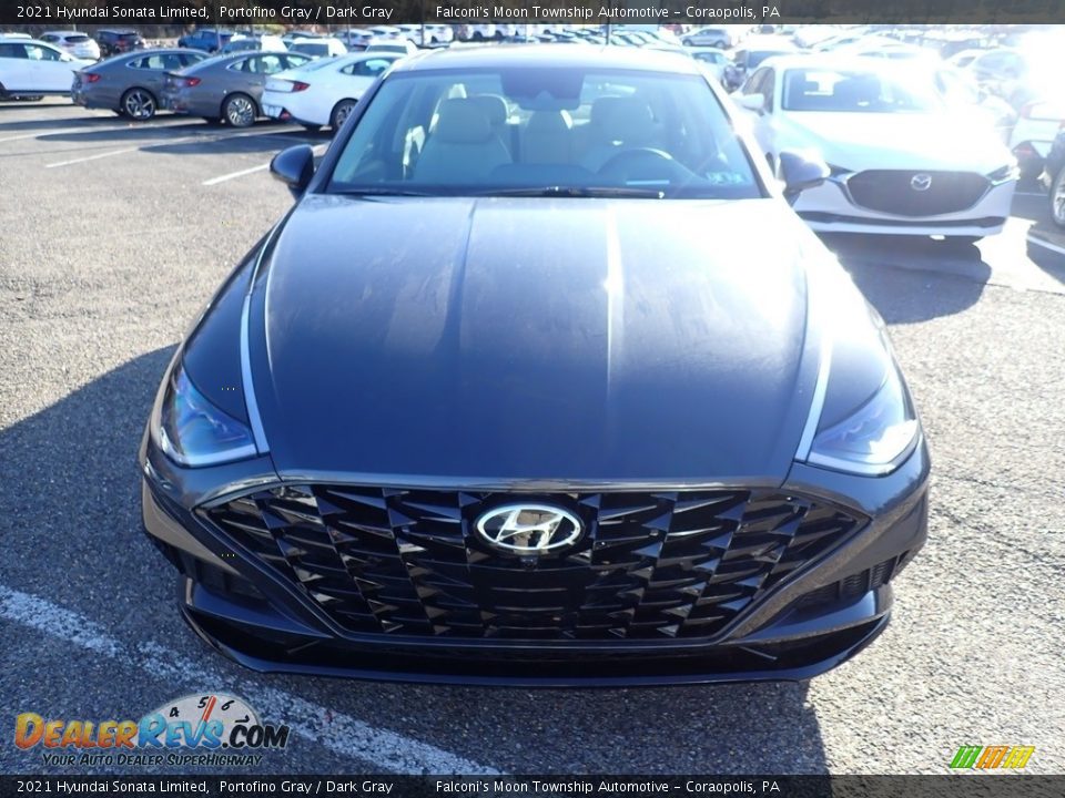 2021 Hyundai Sonata Limited Portofino Gray / Dark Gray Photo #4