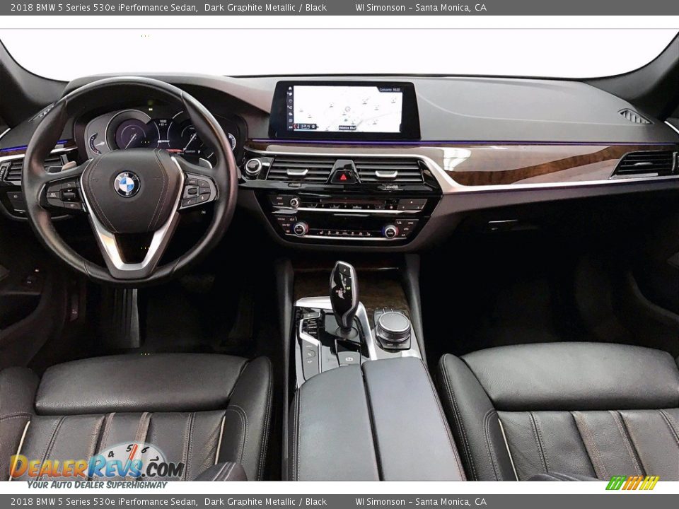 2018 BMW 5 Series 530e iPerfomance Sedan Dark Graphite Metallic / Black Photo #15