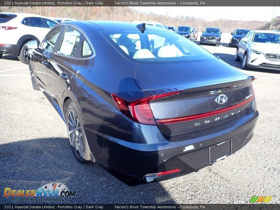 2021 Hyundai Sonata Limited Portofino Gray / Dark Gray Photo #6