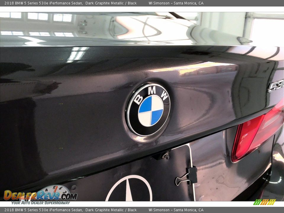 2018 BMW 5 Series 530e iPerfomance Sedan Dark Graphite Metallic / Black Photo #31