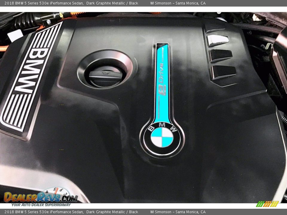 2018 BMW 5 Series 530e iPerfomance Sedan Dark Graphite Metallic / Black Photo #32