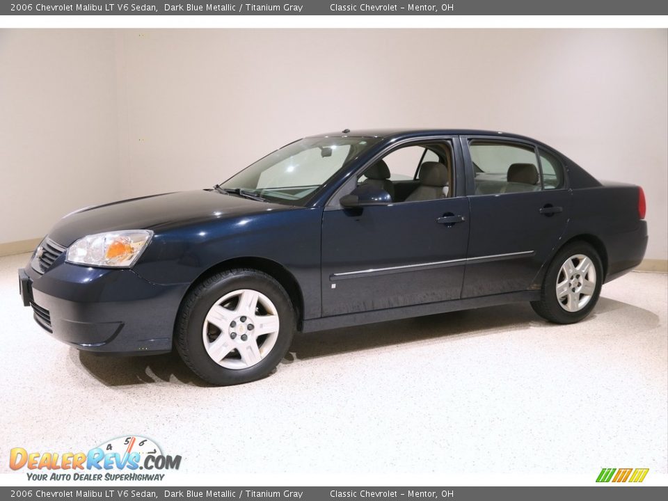 2006 Chevrolet Malibu LT V6 Sedan Dark Blue Metallic / Titanium Gray Photo #3