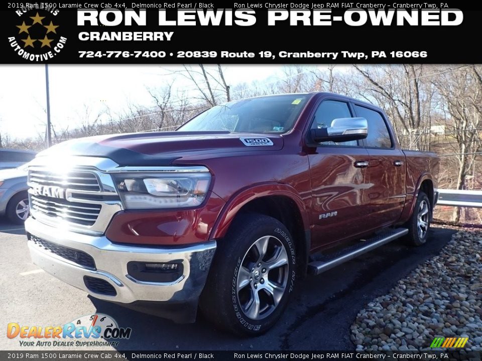 2019 Ram 1500 Laramie Crew Cab 4x4 Delmonico Red Pearl / Black Photo #1