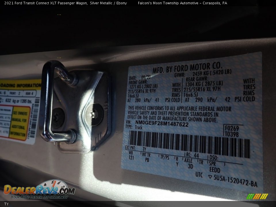 Ford Color Code TY Silver Metallic