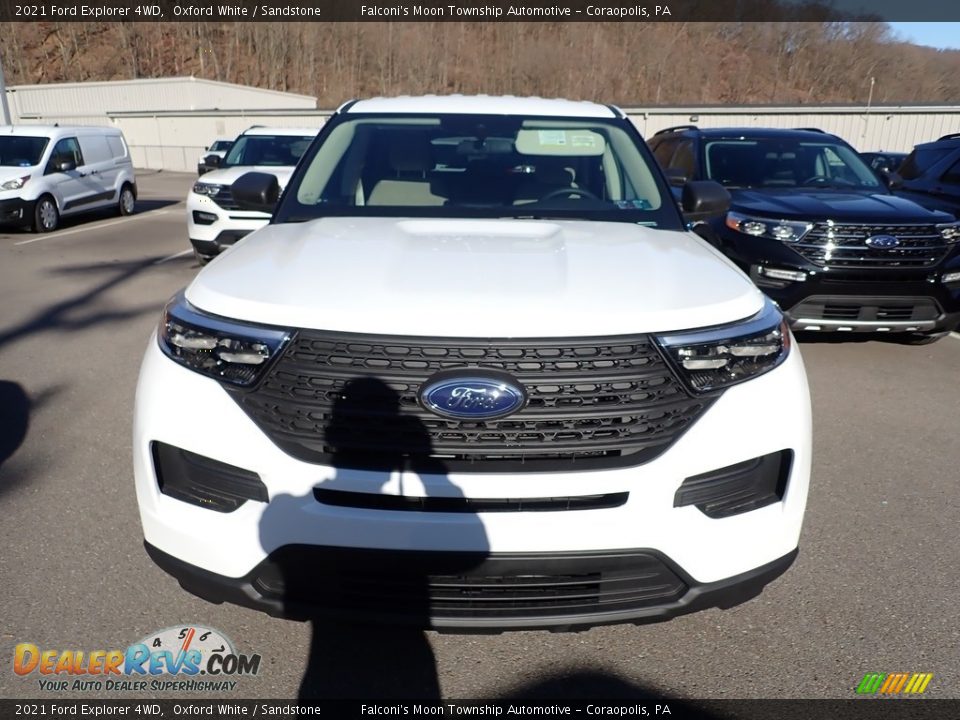 2021 Ford Explorer 4WD Oxford White / Sandstone Photo #4