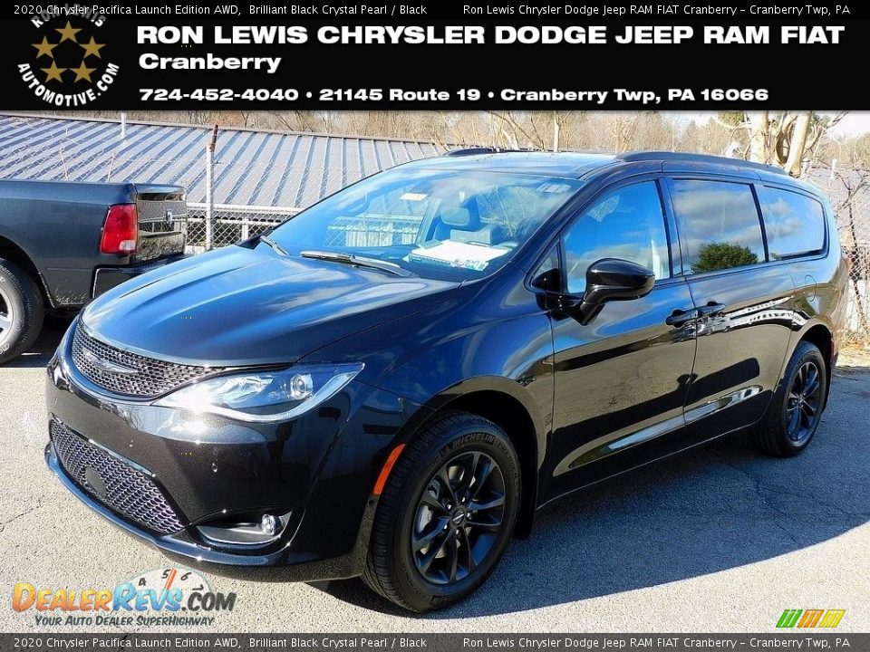 2020 Chrysler Pacifica Launch Edition AWD Brilliant Black Crystal Pearl / Black Photo #1