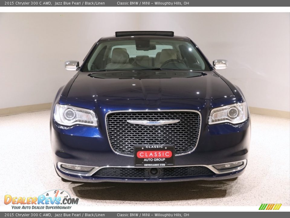 2015 Chrysler 300 C AWD Jazz Blue Pearl / Black/Linen Photo #2