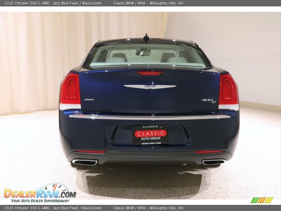 2015 Chrysler 300 C AWD Jazz Blue Pearl / Black/Linen Photo #24