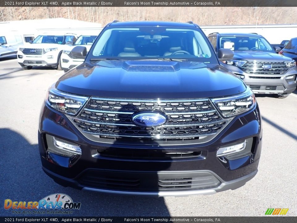 2021 Ford Explorer XLT 4WD Agate Black Metallic / Ebony Photo #4