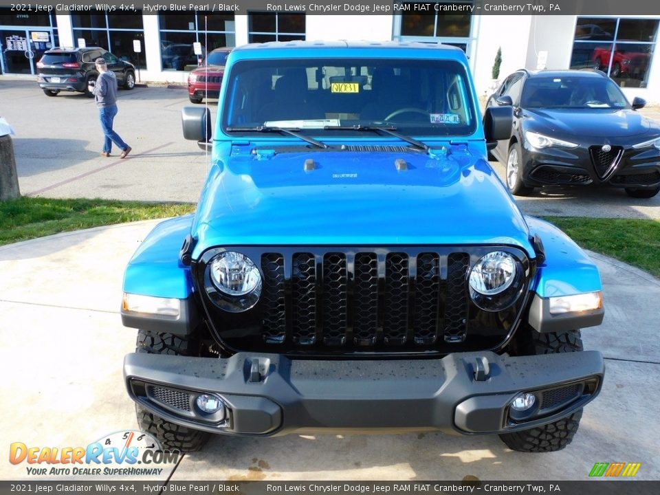 2021 Jeep Gladiator Willys 4x4 Hydro Blue Pearl / Black Photo #2
