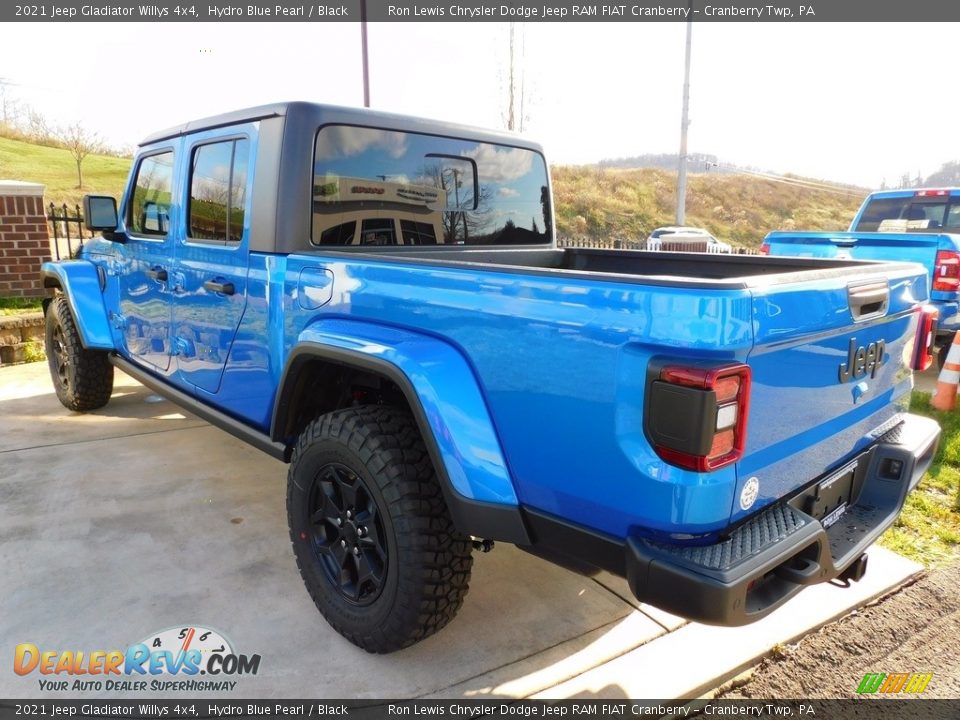 2021 Jeep Gladiator Willys 4x4 Hydro Blue Pearl / Black Photo #8