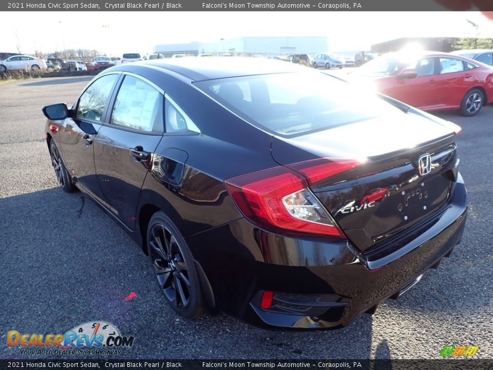 2021 Honda Civic Sport Sedan Crystal Black Pearl / Black Photo #3