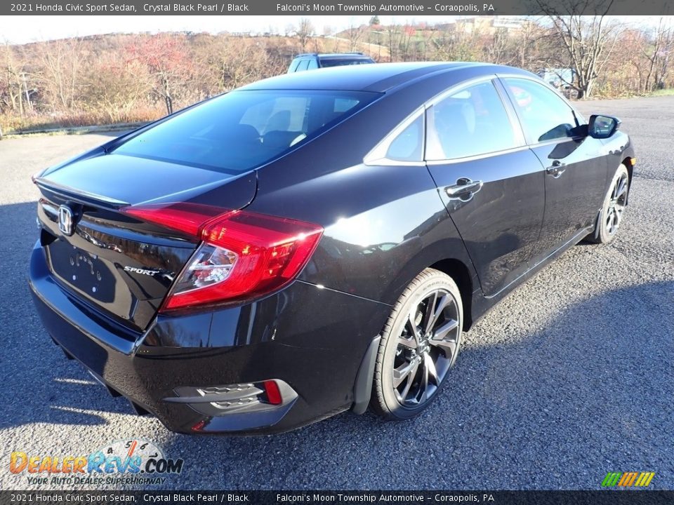 2021 Honda Civic Sport Sedan Crystal Black Pearl / Black Photo #5