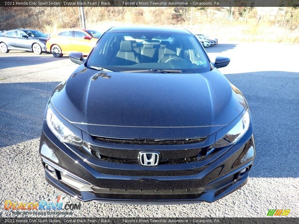 2021 Honda Civic Sport Sedan Crystal Black Pearl / Black Photo #8