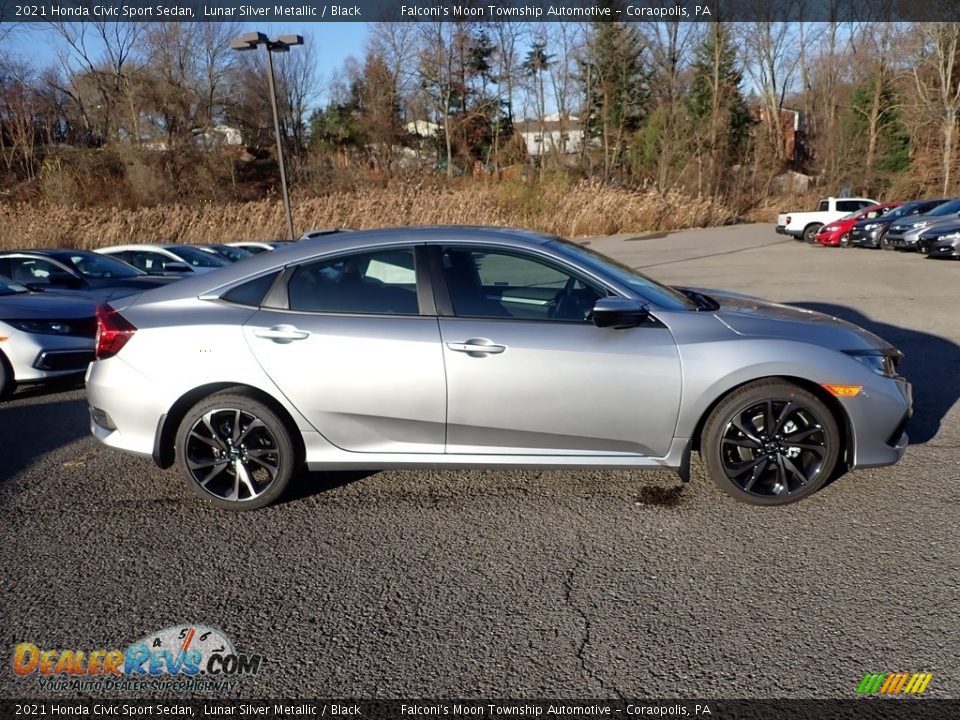 2021 Honda Civic Sport Sedan Lunar Silver Metallic / Black Photo #6