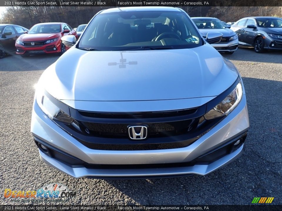 2021 Honda Civic Sport Sedan Lunar Silver Metallic / Black Photo #8