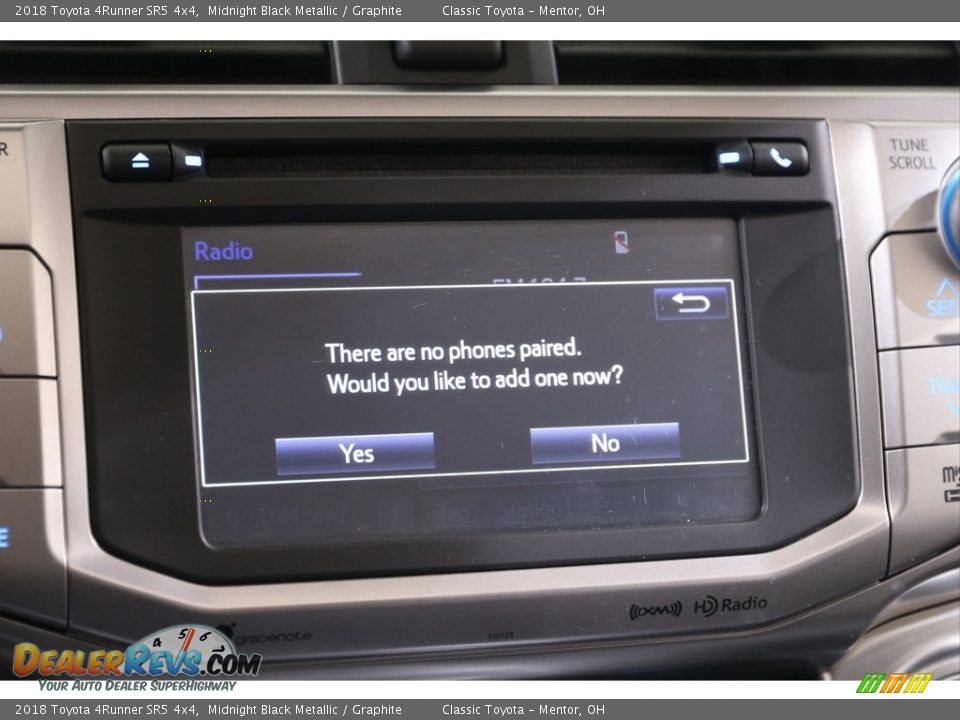 2018 Toyota 4Runner SR5 4x4 Midnight Black Metallic / Graphite Photo #12