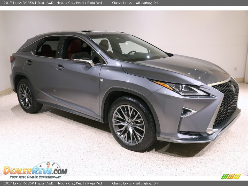 2017 Lexus RX 350 F Sport AWD Nebula Gray Pearl / Rioja Red Photo #1