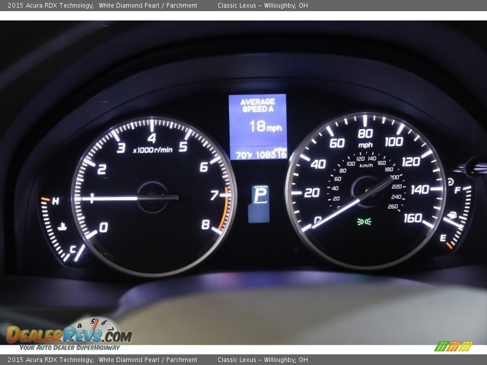 2015 Acura RDX Technology White Diamond Pearl / Parchment Photo #8