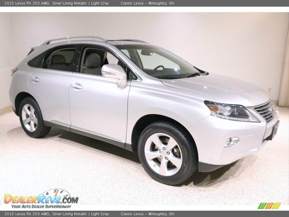 2015 Lexus RX 350 AWD Silver Lining Metallic / Light Gray Photo #1