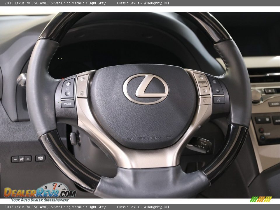 2015 Lexus RX 350 AWD Silver Lining Metallic / Light Gray Photo #7