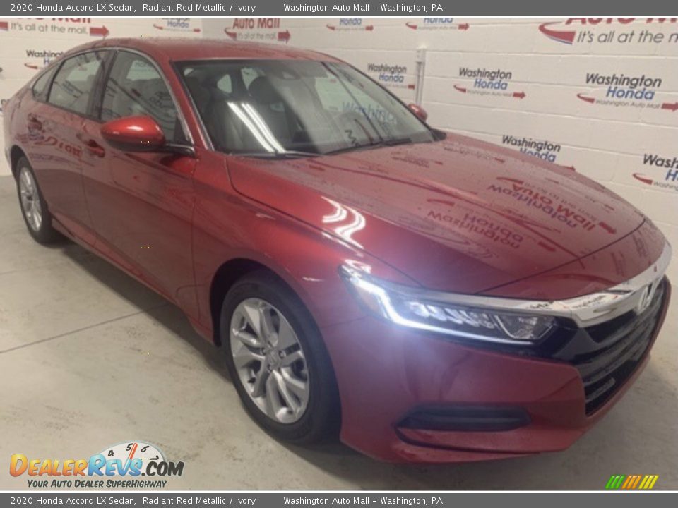 2020 Honda Accord LX Sedan Radiant Red Metallic / Ivory Photo #2