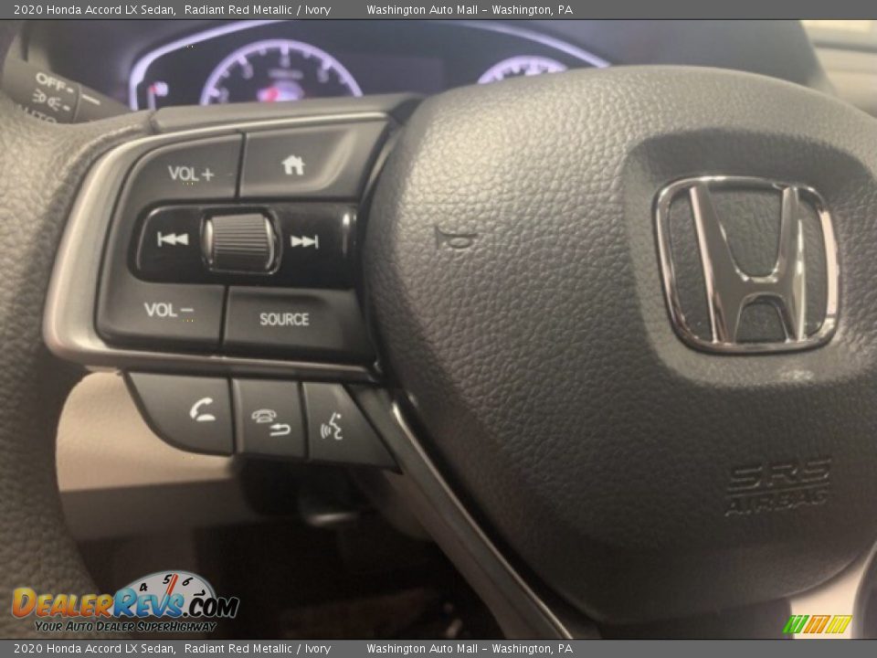 2020 Honda Accord LX Sedan Radiant Red Metallic / Ivory Photo #6