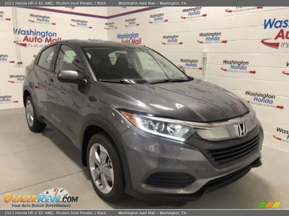 2021 Honda HR-V EX AWD Modern Steel Metallic / Black Photo #2