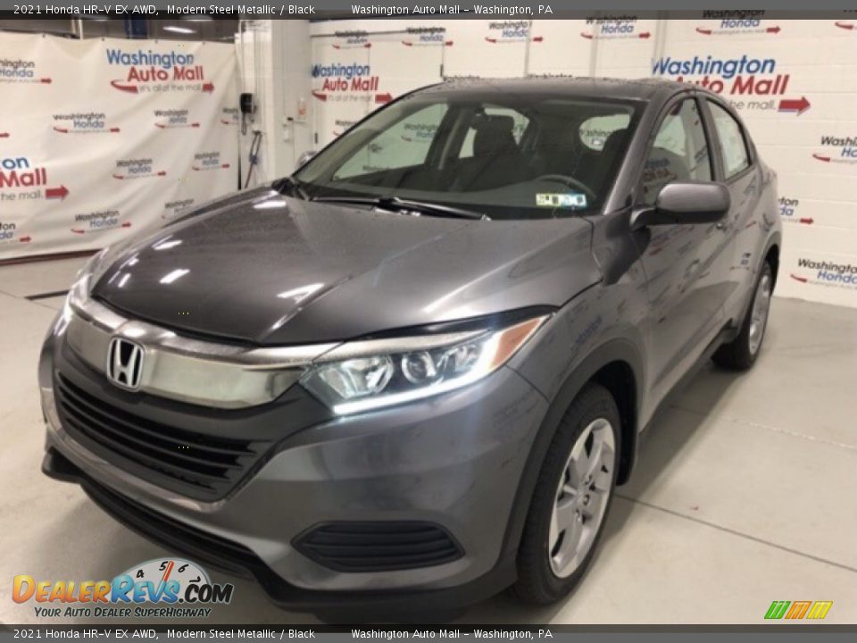 2021 Honda HR-V EX AWD Modern Steel Metallic / Black Photo #3