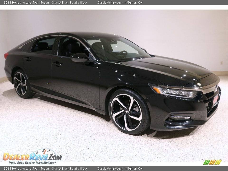 2018 Honda Accord Sport Sedan Crystal Black Pearl / Black Photo #1