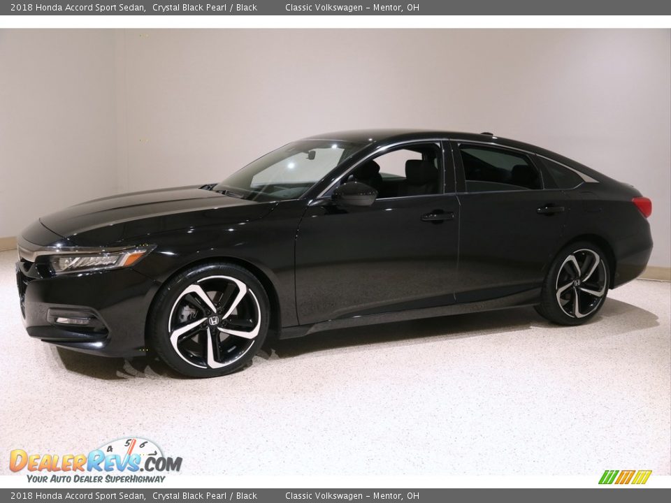 2018 Honda Accord Sport Sedan Crystal Black Pearl / Black Photo #3