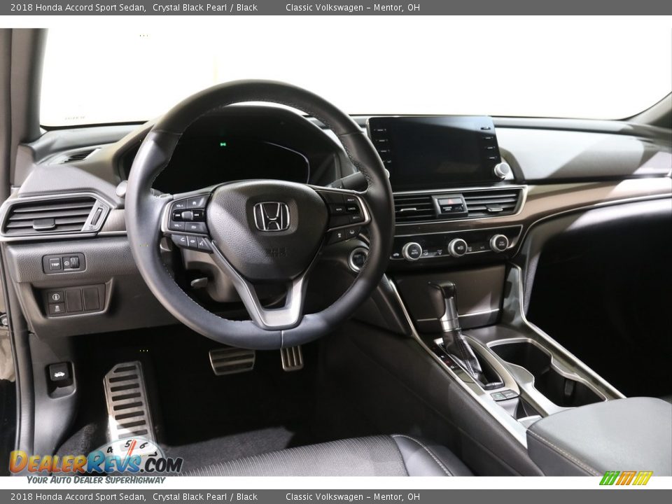 2018 Honda Accord Sport Sedan Crystal Black Pearl / Black Photo #6