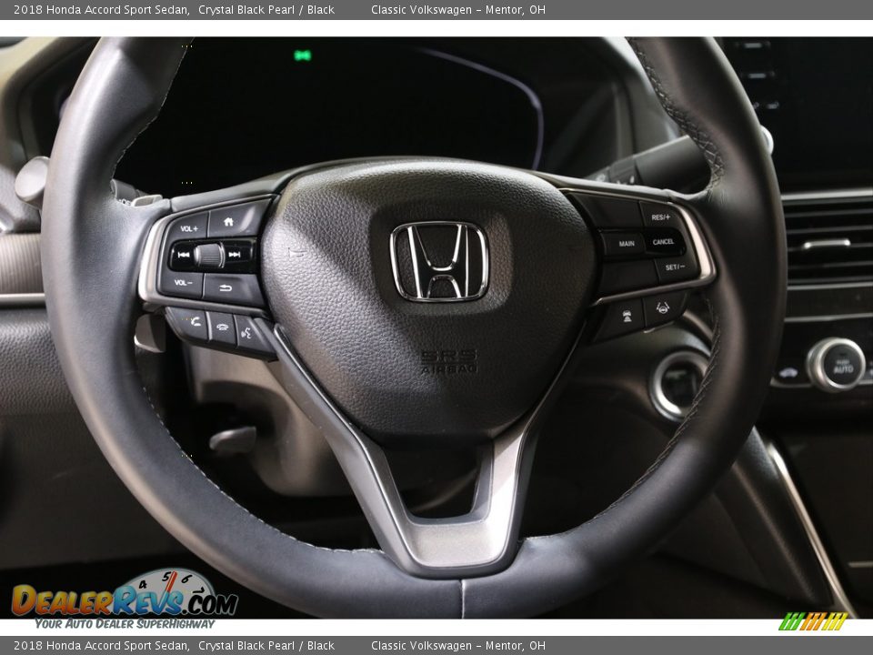 2018 Honda Accord Sport Sedan Crystal Black Pearl / Black Photo #7